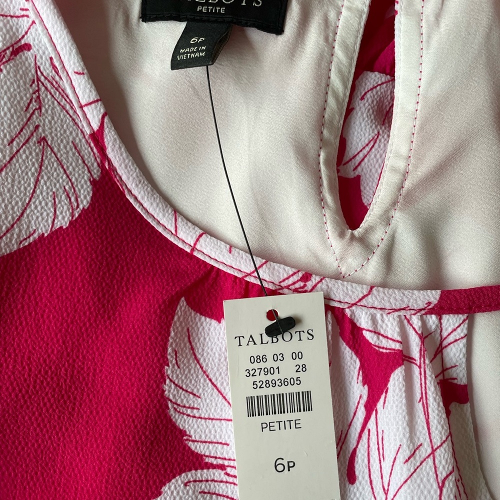 🌟HP🌟 Talbots Pink Floral Dress - Picture 4 of 5